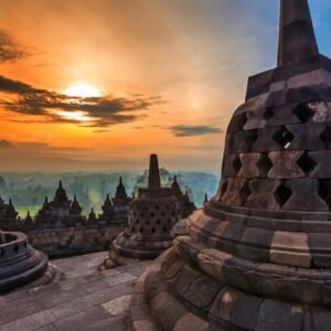 Setumbu Hill and Borobudur Temple